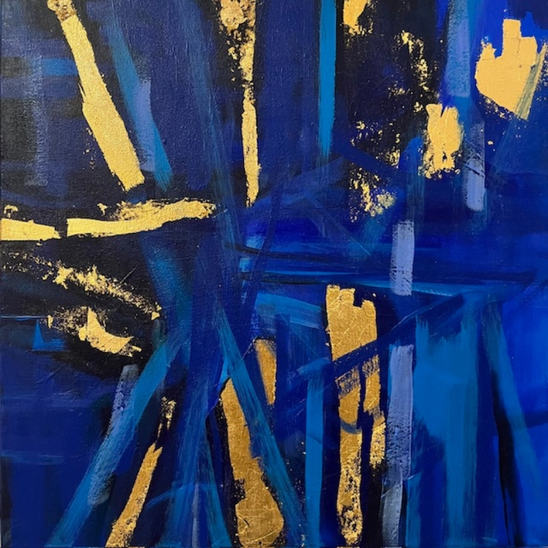 Akryl szlag metal22Bez slowa 122 40cm x 40cm 2022