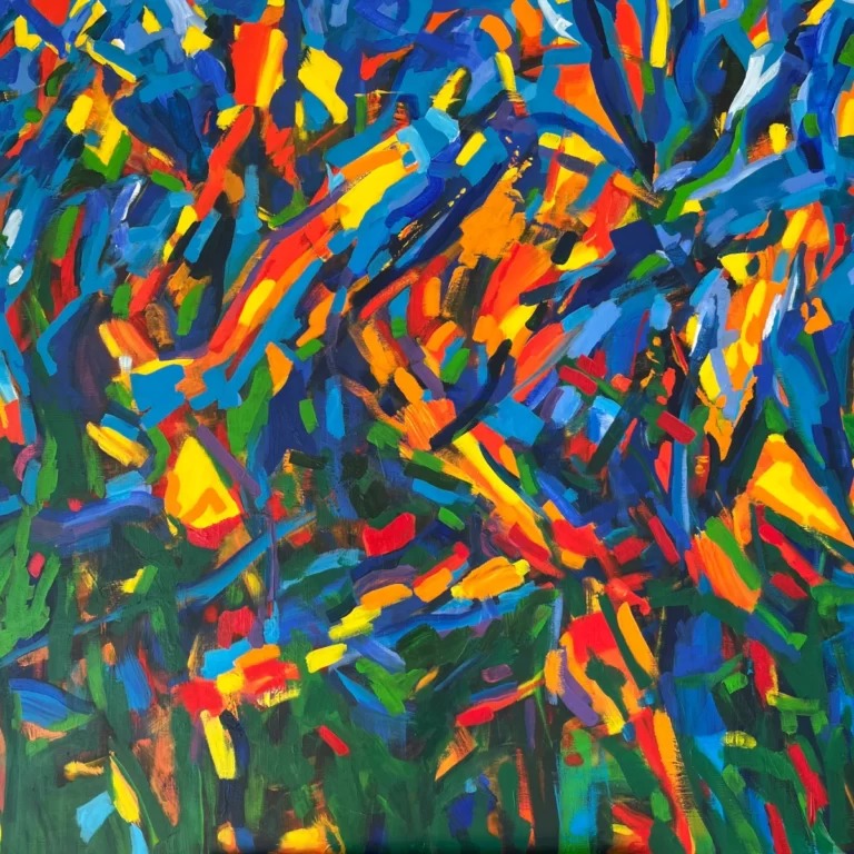 Akryl „Bieg 100cm x 100cm 2024